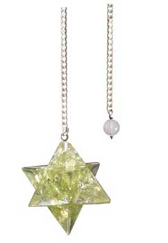 (image for) Merkaba Peridot Orgone pendulum