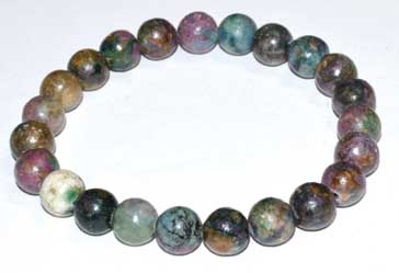 (image for) 8mm Apatite, Ruby bracelet