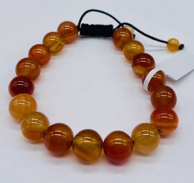 (image for) 10mm Agate, Red bracelet