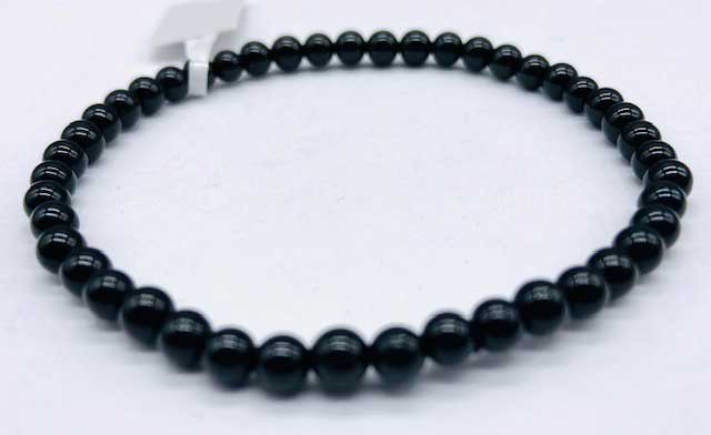 (image for) 4mm Tourmaline, Black bracelet