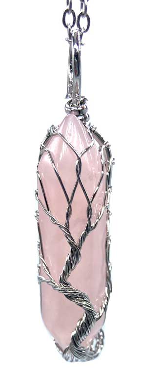 (image for) Rose Quartz Tree of Life double terminated