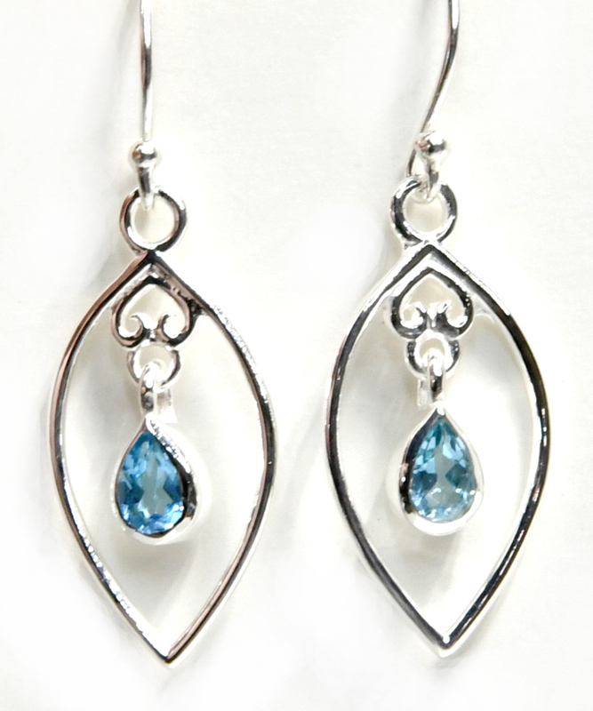 (image for) Blue Topaz earrings