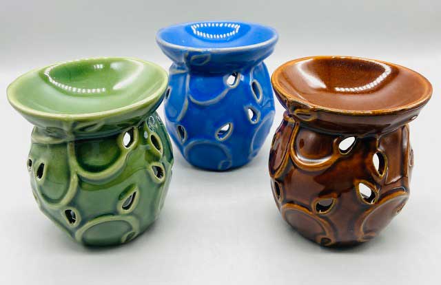 (image for) (set of 3) 3" Leaf oil diffuser